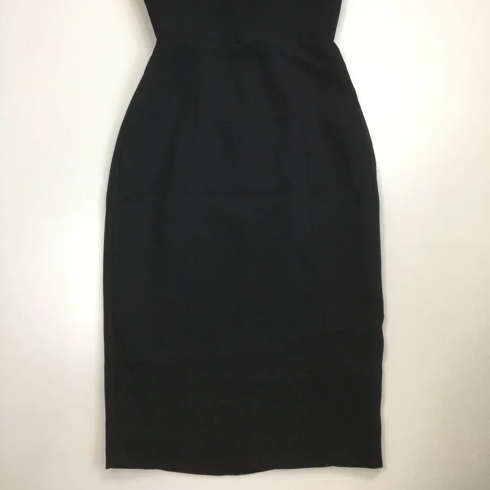 HOUSE OF CB Black Feather Inserts Sleeveless Dress - Picture 7 of 10